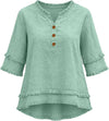 Cotton Linen Boho Blouse