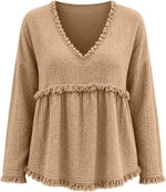 Cotton Linen Boho Blouse