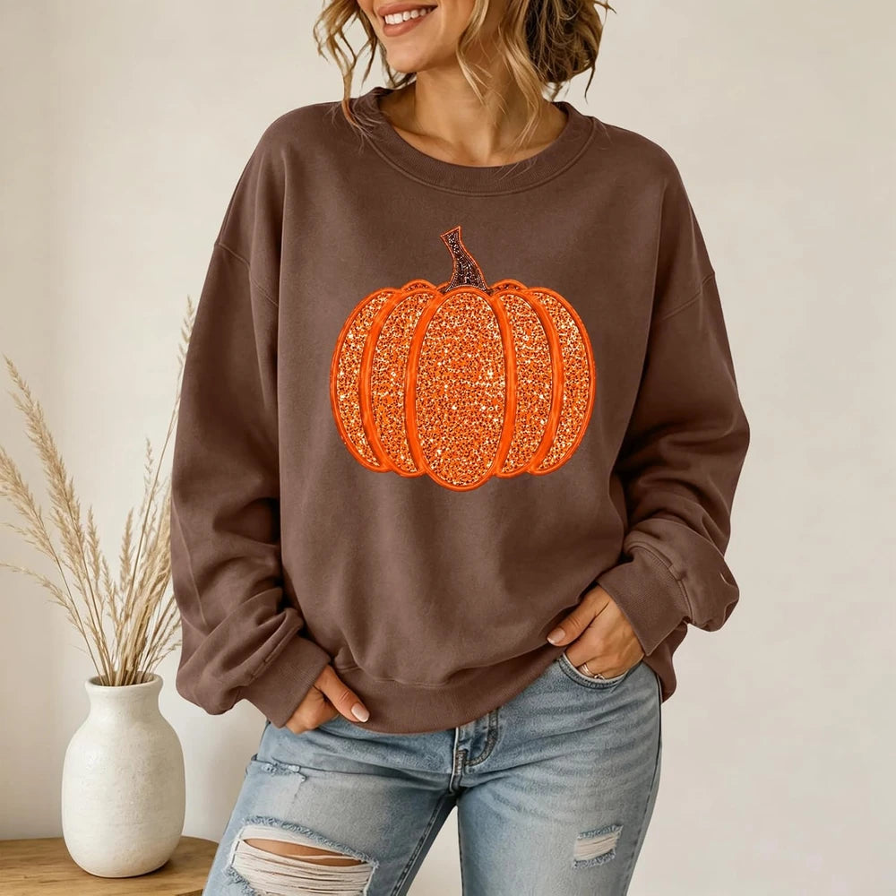 Halloween Pumpkin Pullover Sweatshirt