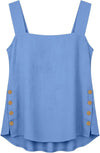 Square Neck Linen Tank Top