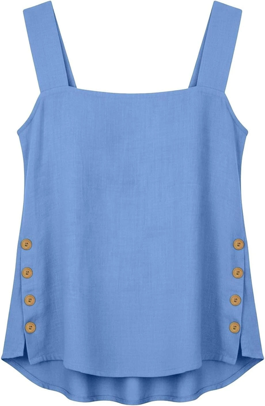 Square Neck Linen Tank Top
