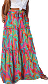 EARKOHA Boho Flowy Maxi Skirt