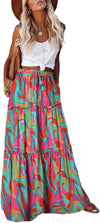 EARKOHA Boho Flowy Maxi Skirt
