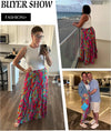 EARKOHA Boho Flowy Maxi Skirt