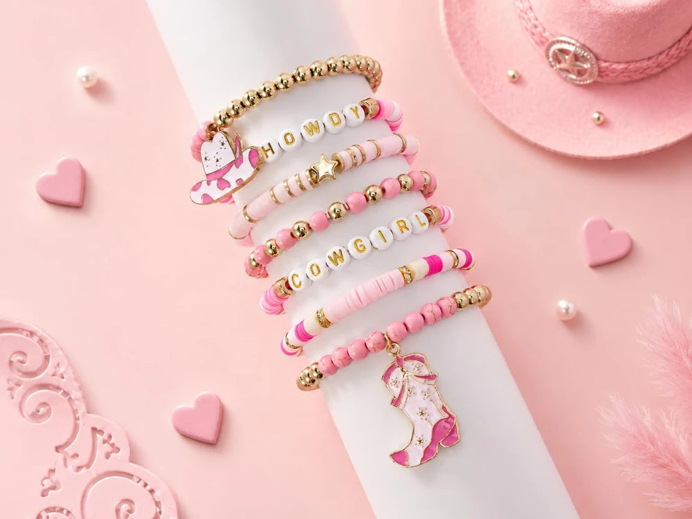 Western Beaded Stretch Bracelet Set