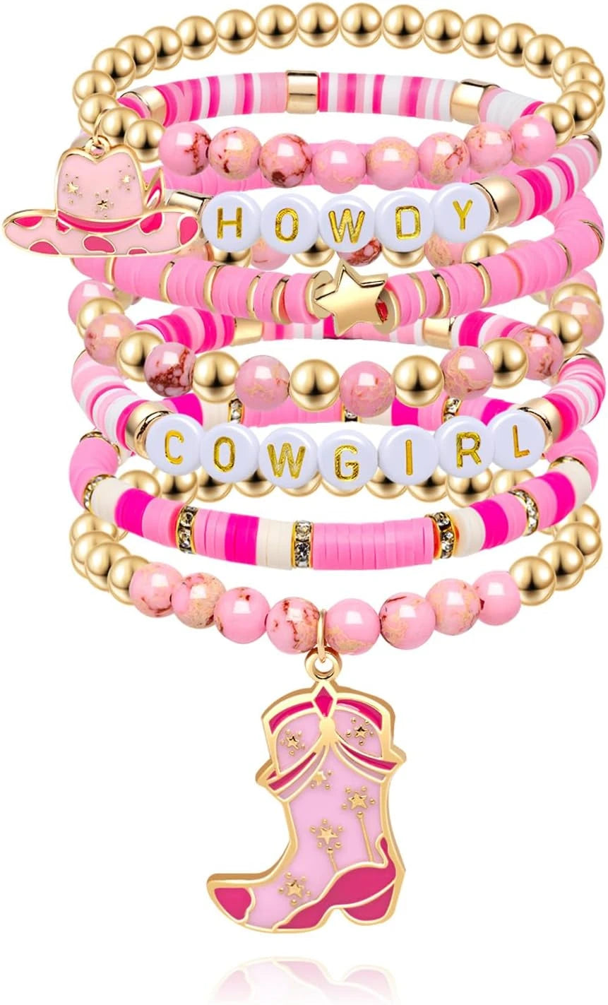 Western Beaded Stretch Bracelet Set
