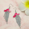 Rhinestone Cowgirl Hat Tassel Earrings