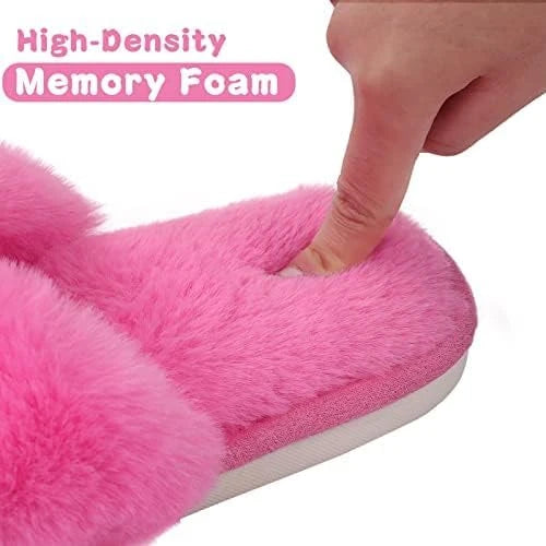 Cross Band Memory Foam House Slippers