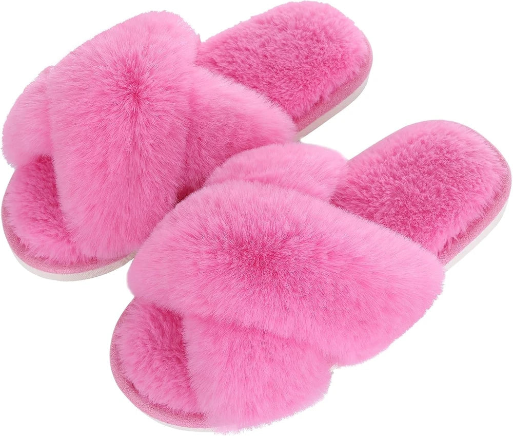 Cross Band Memory Foam House Slippers