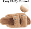 Fuzzy Cork Footbed Slippers