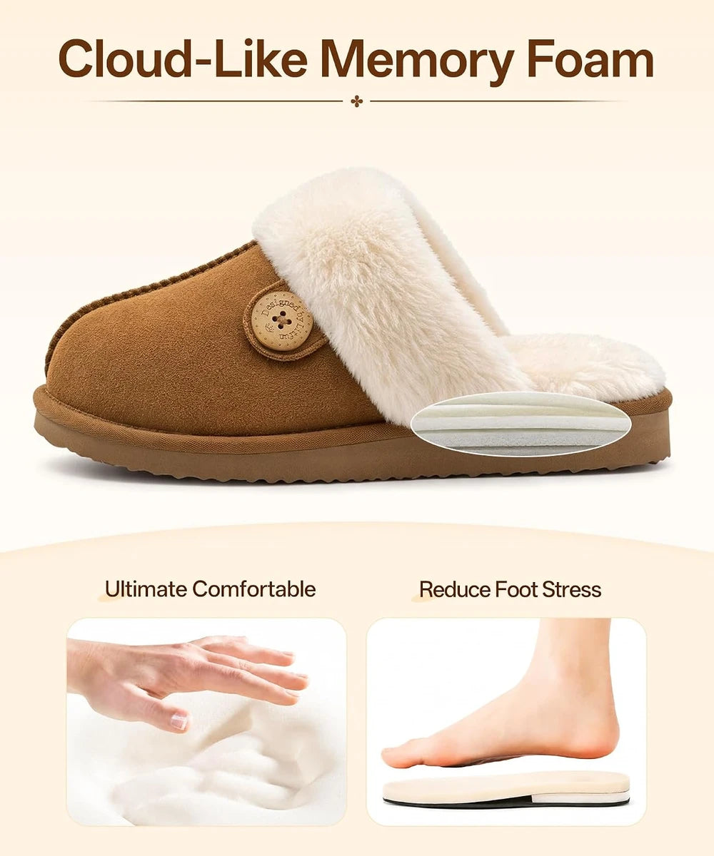 Litfun Fuzzy Memory Foam Slippers