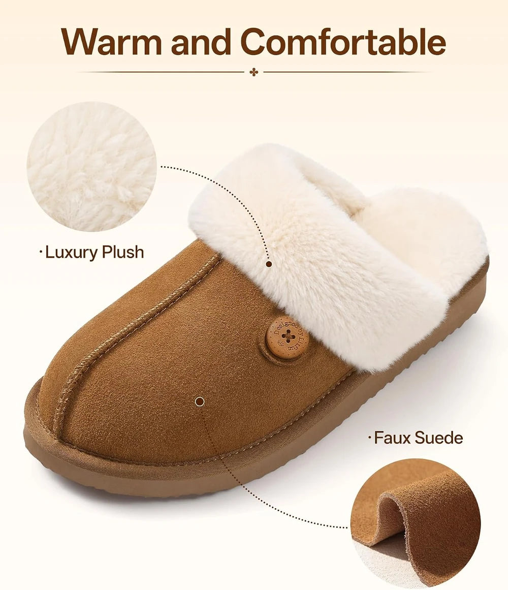 Litfun Fuzzy Memory Foam Slippers