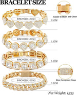 Layered Rhinestone Bracelet Set