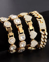 Layered Rhinestone Bracelet Set