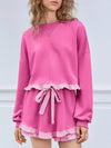 Fisoew Color Block Ruffle Lounge Set