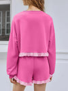 Fisoew Color Block Ruffle Lounge Set