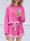 Fisoew Color Block Ruffle Lounge Set