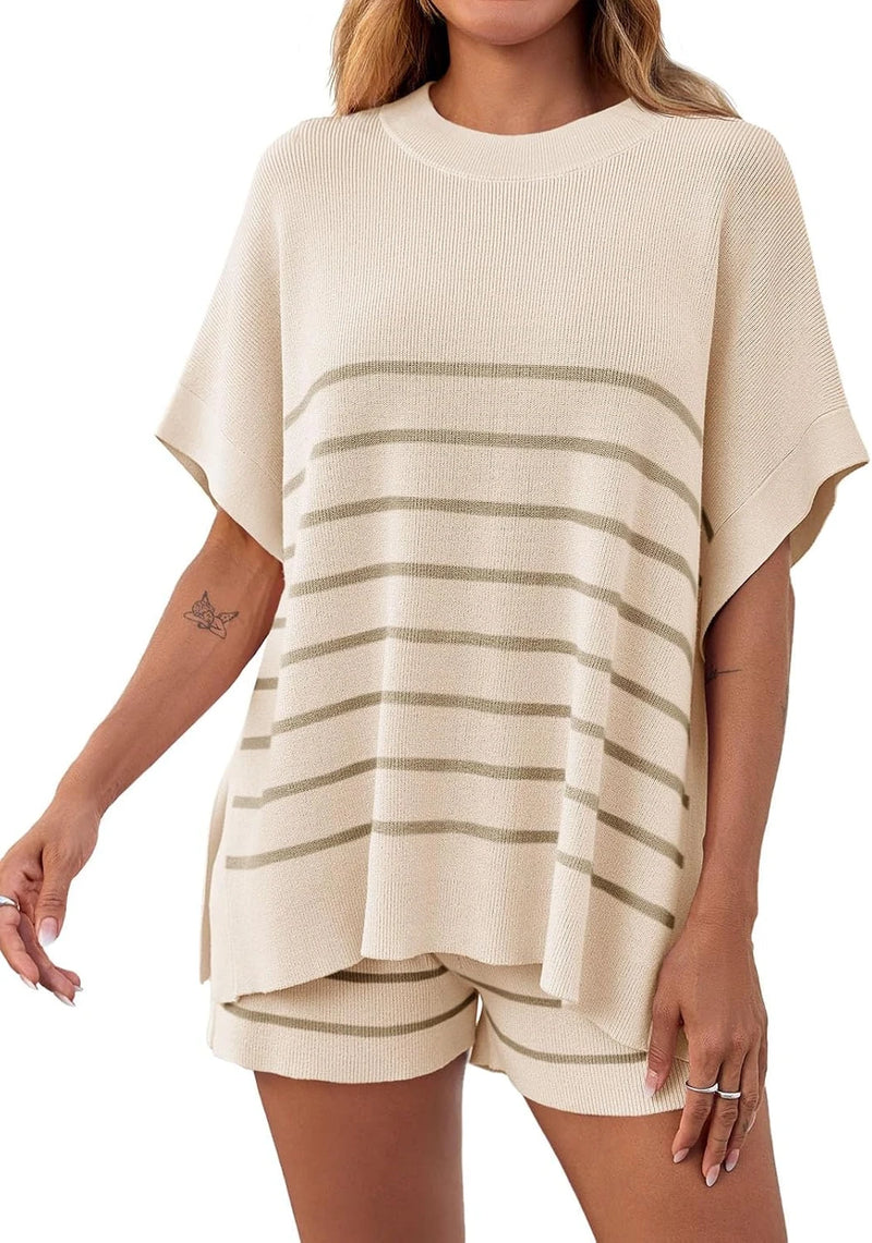 Striped Knit Lounge Set