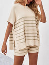 Striped Knit Lounge Set