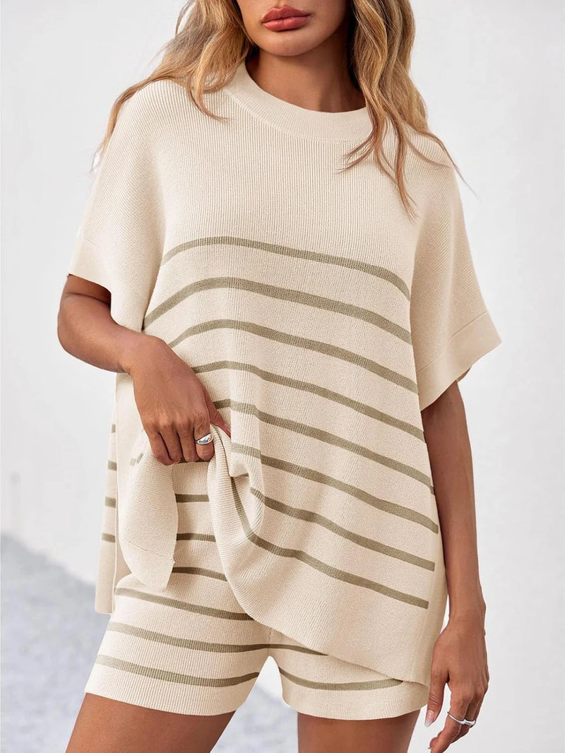 Striped Knit Lounge Set