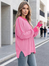 Oversized Knit Colorblock Sweater