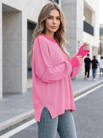 Oversized Knit Colorblock Sweater