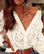 Long Sleeve Lace Blouse