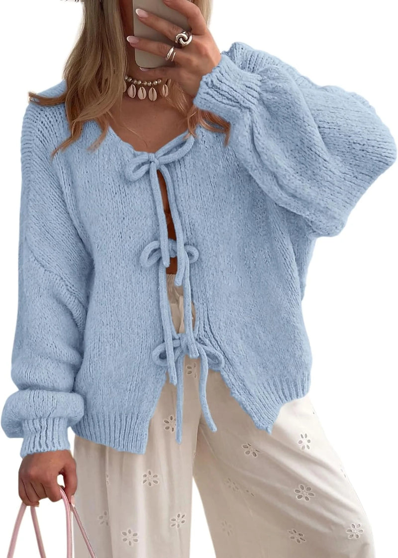 Tie Front Cardigan Sweater