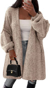 Oversized Open Front Cardigan