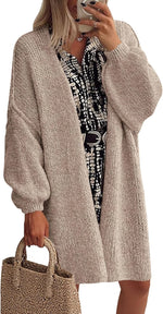 Oversized Open Front Cardigan