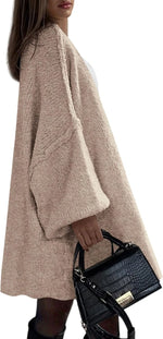 Oversized Open Front Cardigan