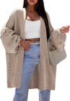 Oversized Open Front Cardigan