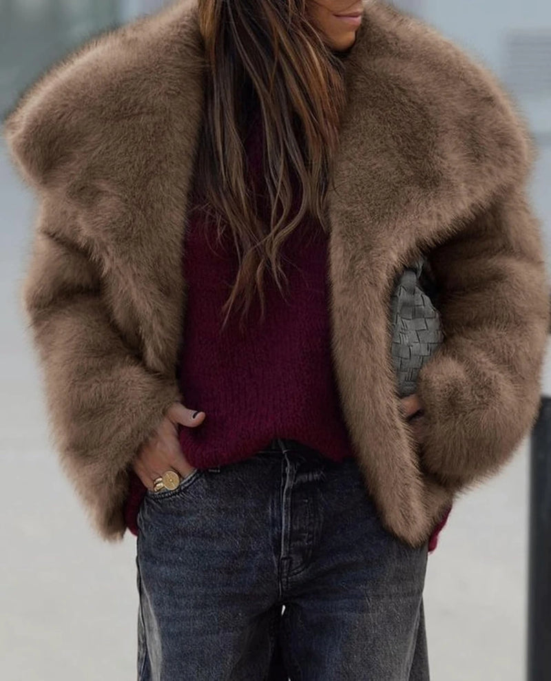 Oversized Faux Fur Winter Coat