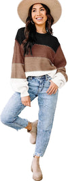 Color Block Oversized Pullover Sweater