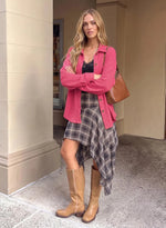Waffle Knit Boyfriend Shacket