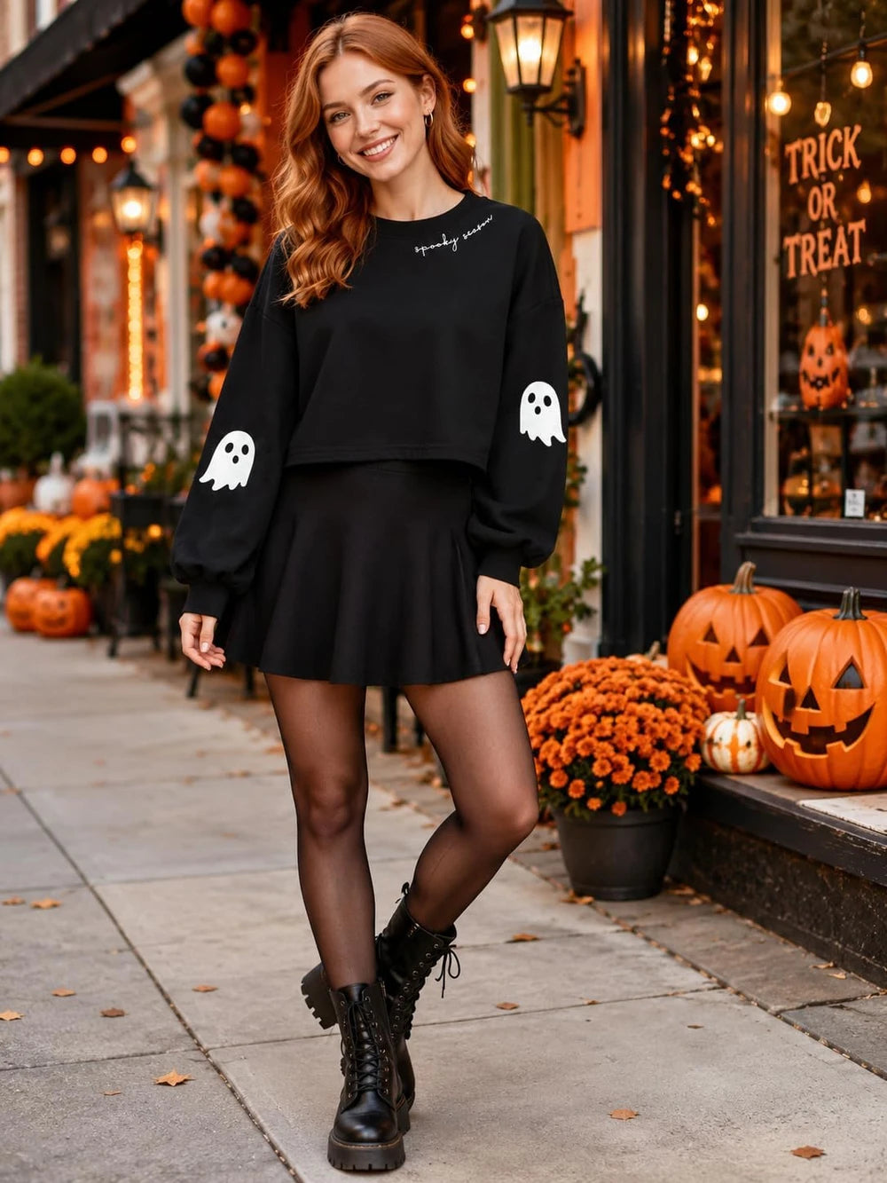 Halloween Crop Sweatshirt