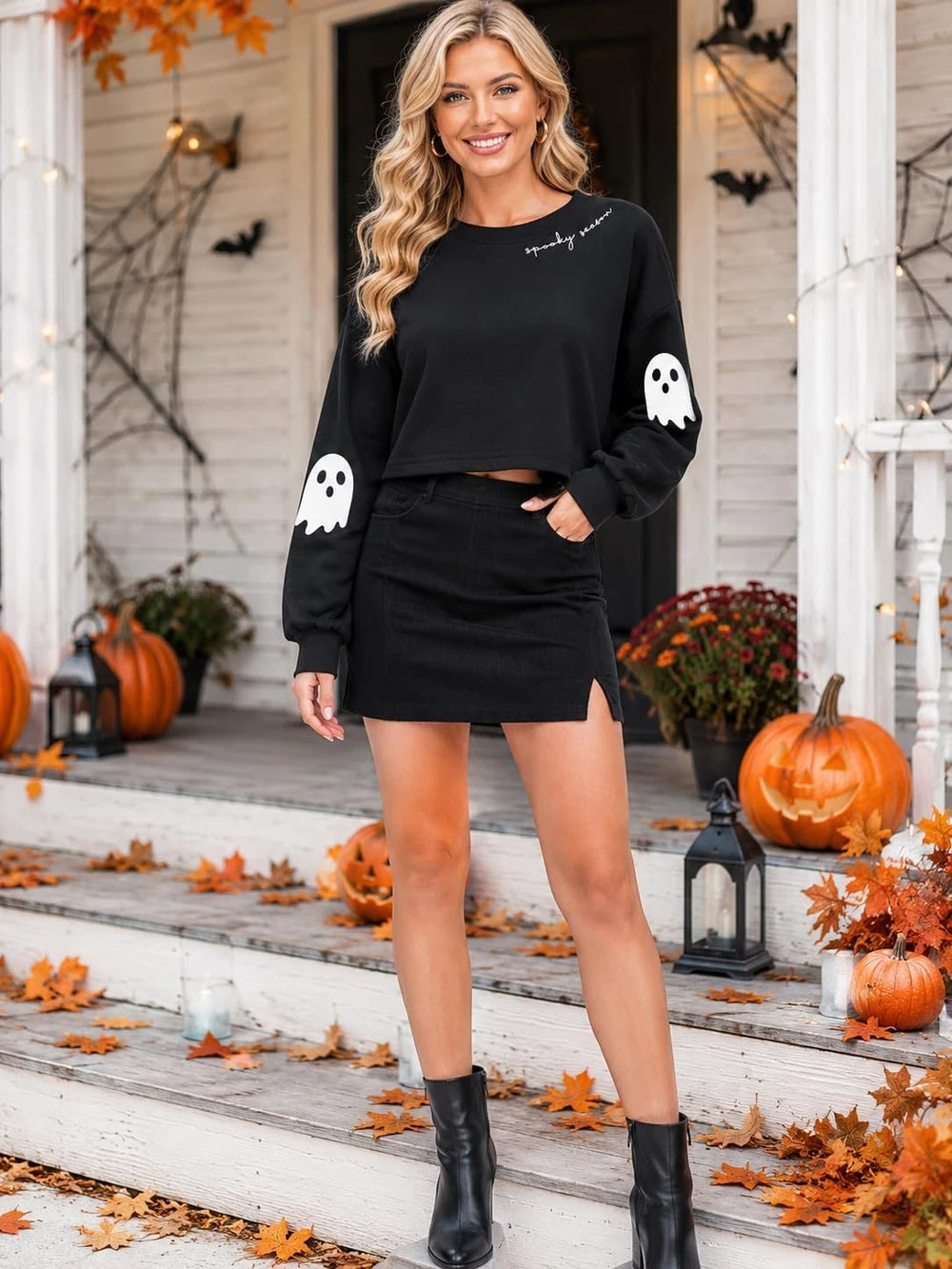 Halloween Crop Sweatshirt