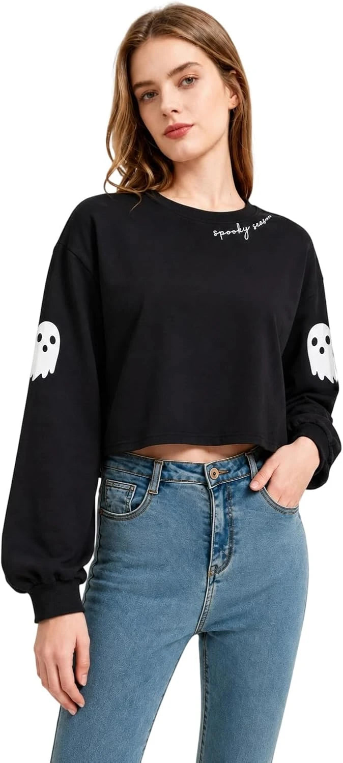Halloween Crop Sweatshirt