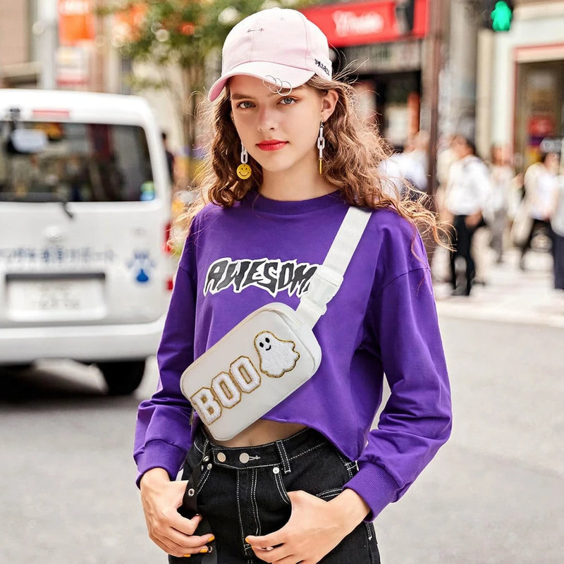 Beige Ghost Fanny Pack