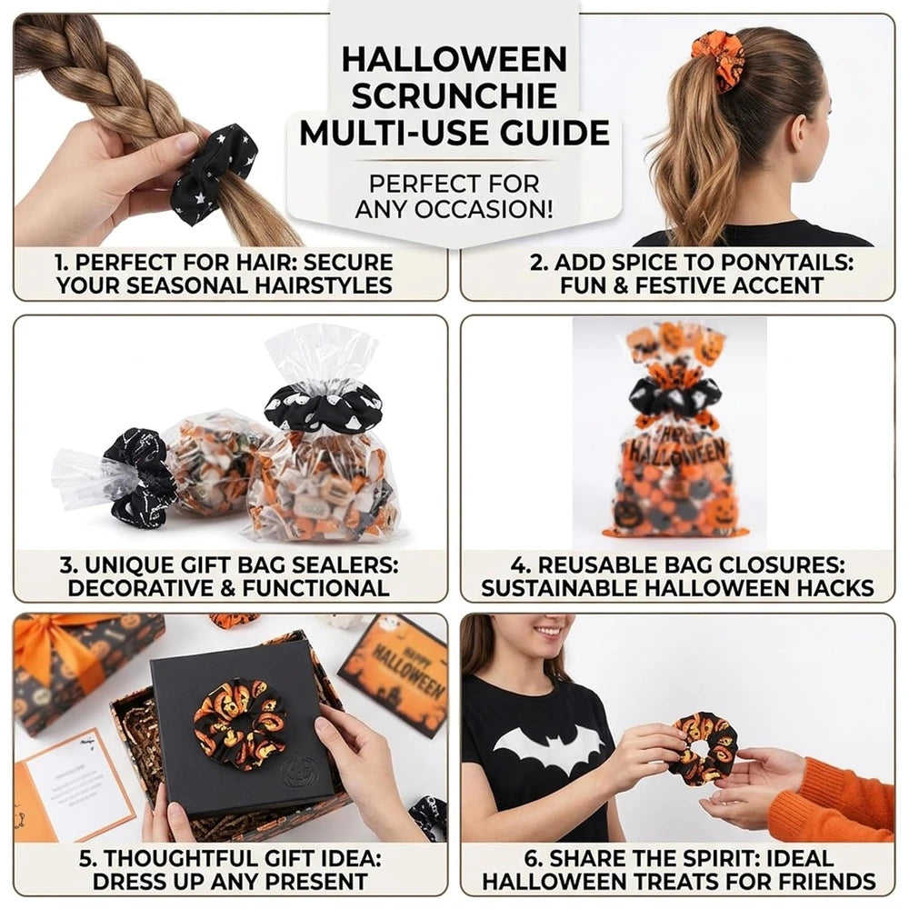 Halloween Hair Scrunchie Set