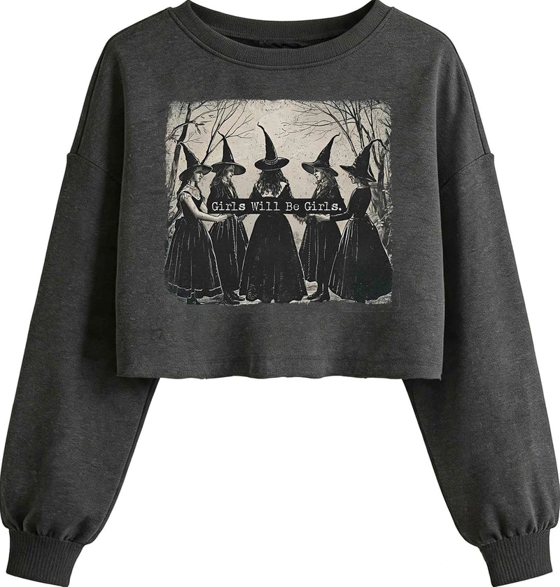 Ghost Witch Crop Sweatshirt