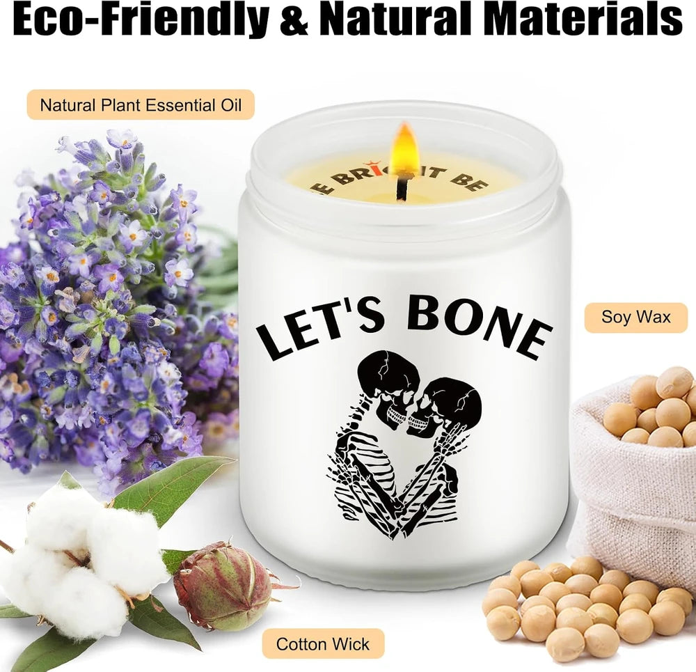 Lavender Scented Skull Jar Candle