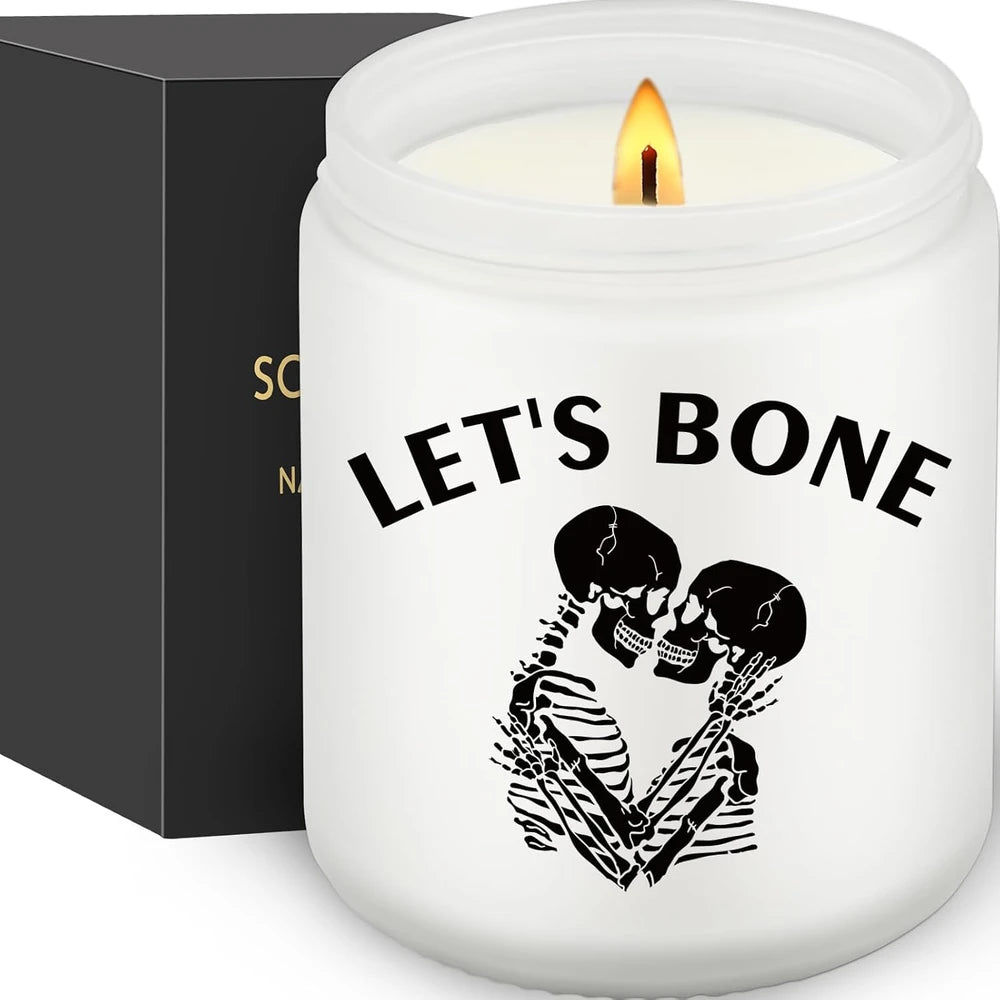 Lavender Scented Skull Jar Candle
