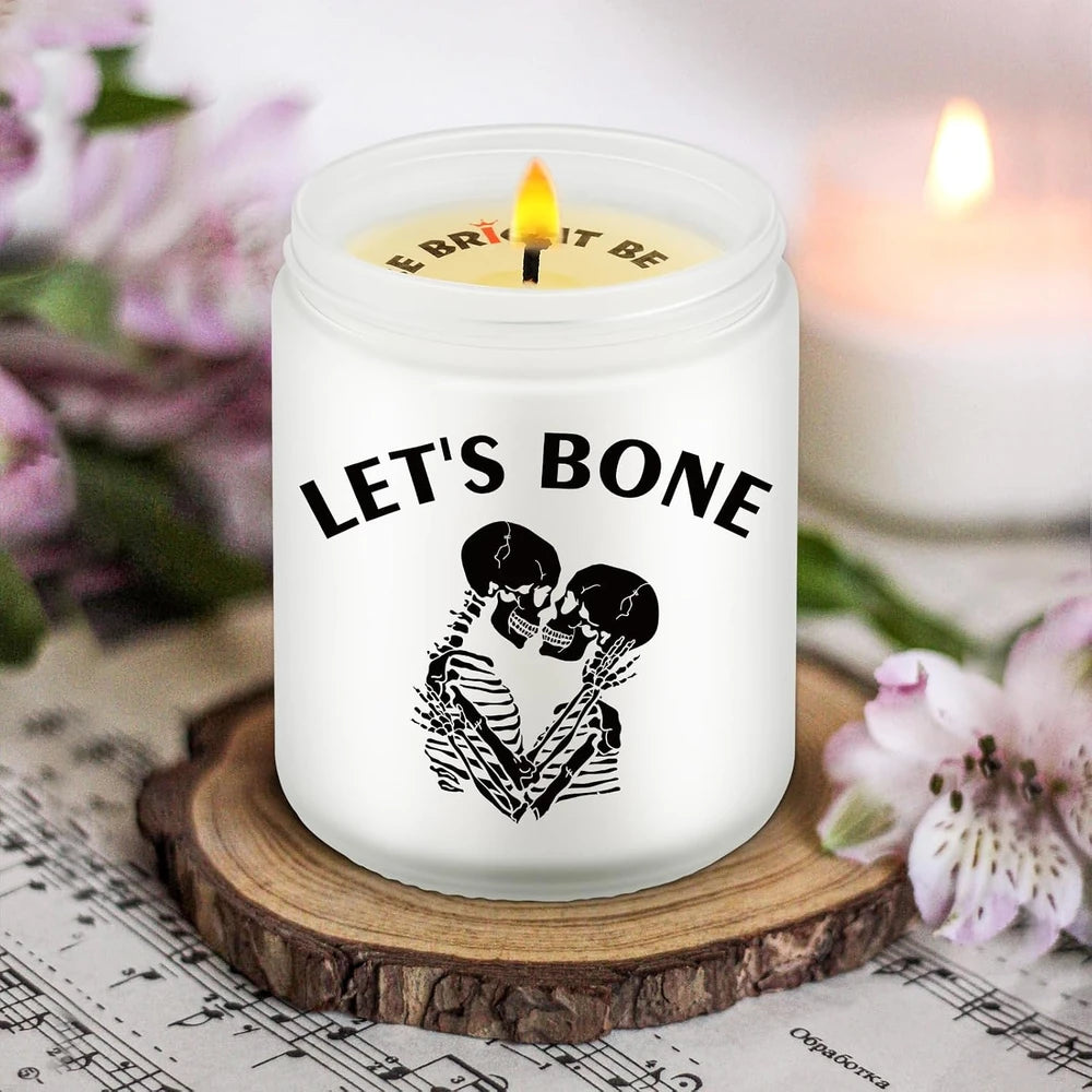 Lavender Scented Skull Jar Candle