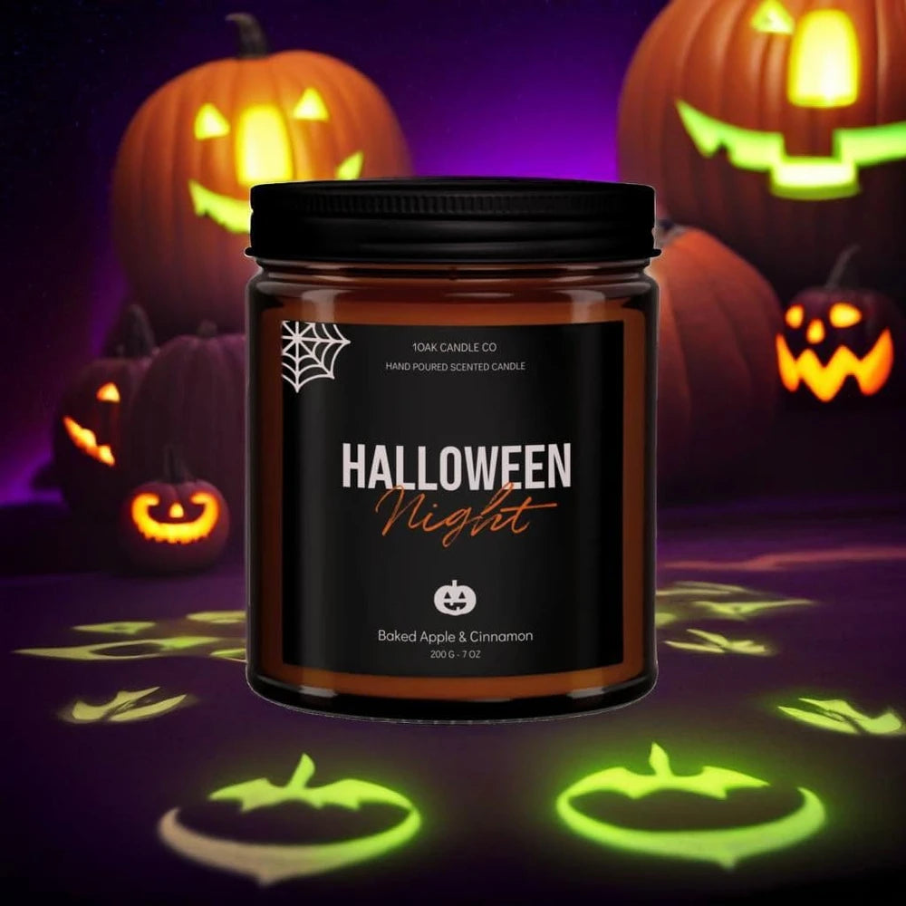 Baked Apple Cinnamon Halloween Candle