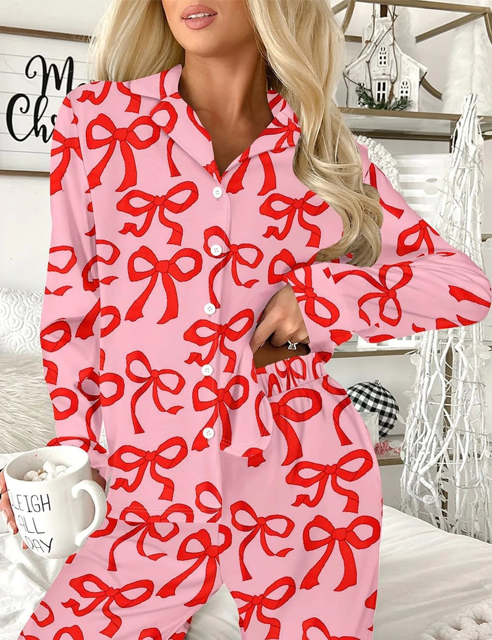 Ecosunny Christmas Santa Pajama Set