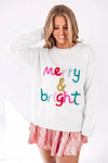 Festive Sequin Letter Christmas Sweater