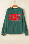 Ribbed Knit Christmas Loungewear Set