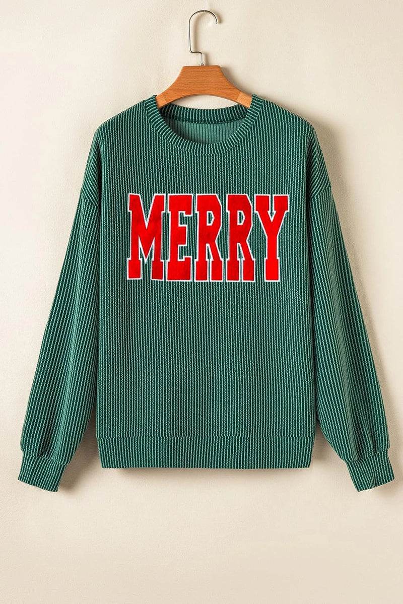 Ribbed Knit Christmas Loungewear Set