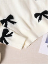 Girls Bow Knit Sweater